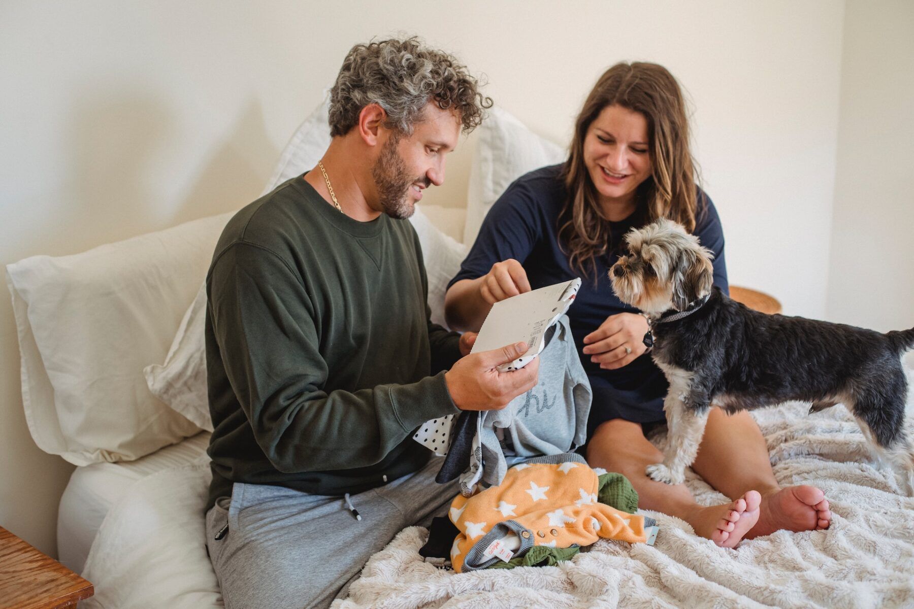 Parents with dog.